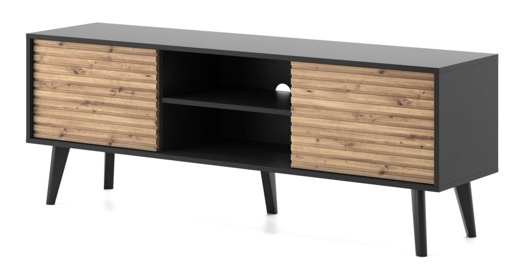 TV cabinet with grooved fronts Willow RTV154