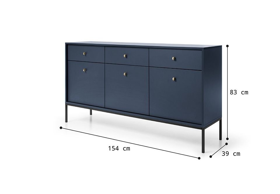 Dark blue Mono MKSZ154 chest of drawers - Image 3