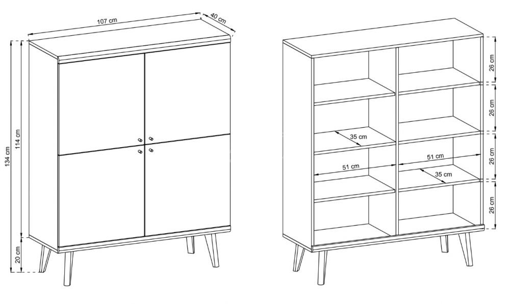 Scandinavian chest of drawers Primo PK107 - Image 4
