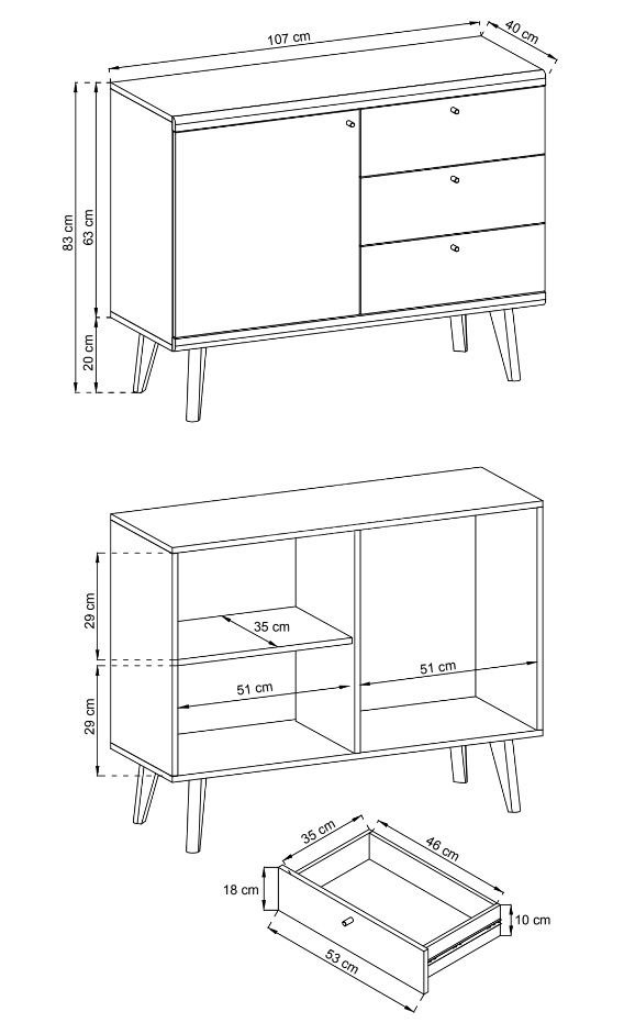 Scandinavian chest of drawers Primo PKSZ107 - Image 4