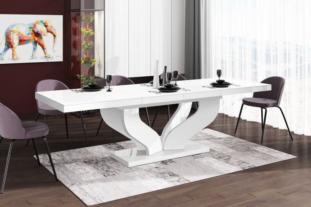 VIVA table 160(256)x89 white glossy extendable - Image 4