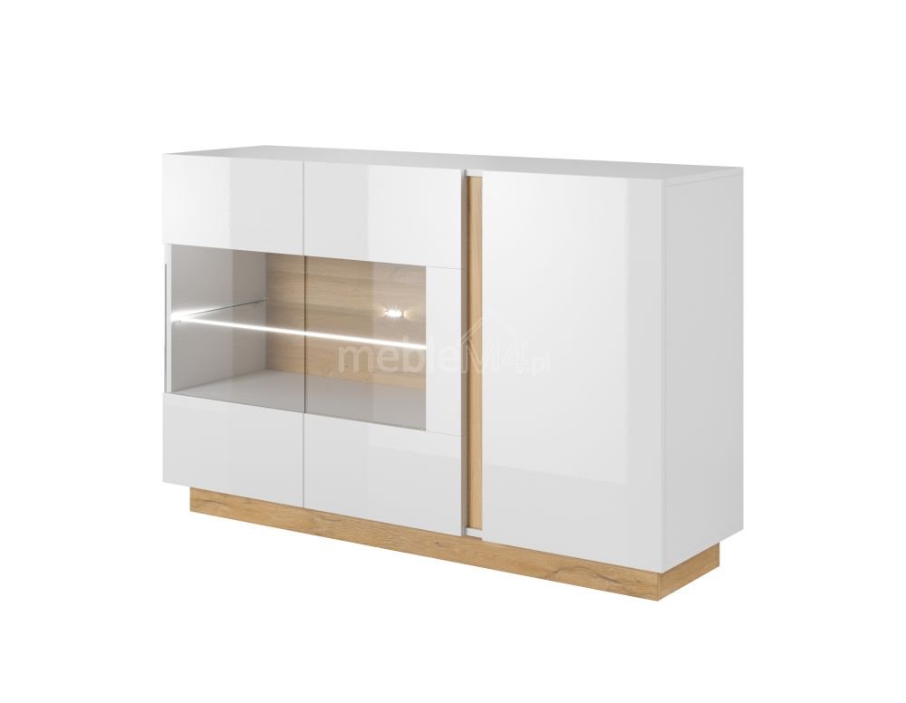 Chest of drawers 138 Arco display cabinet - glossy white
