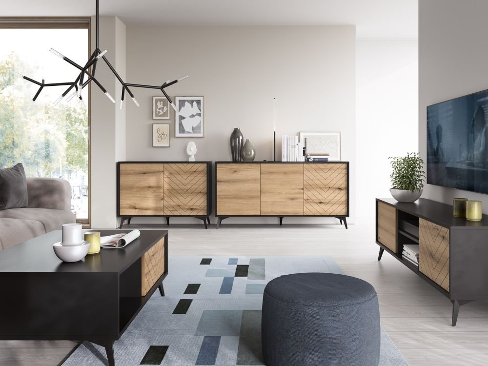 Loft chest of drawers KSZ154 Diamond - oak imitation - Image 3