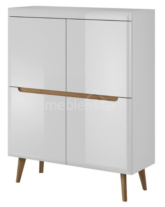 Nordi NK107 chest of drawers - glossy white