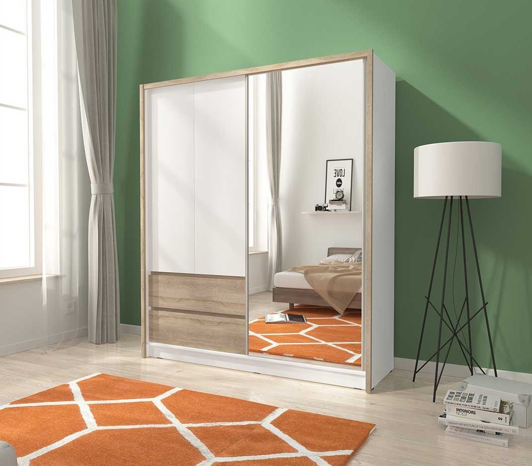 Sara 180 sliding wardrobe – Sonoma oak