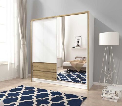 Sara 200 sliding wardrobe – oak color
