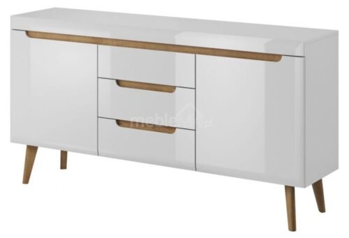 Nordi NKSZ160 chest of drawers – glossy white