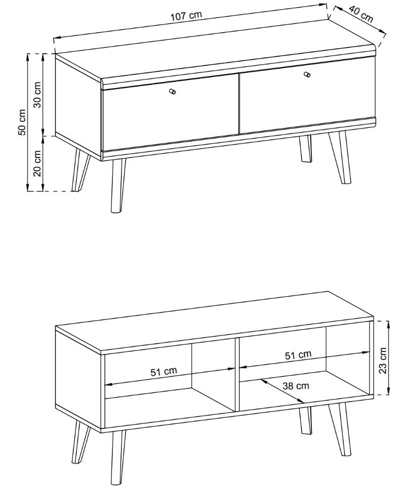 Scandinavian TV cabinet Primo PRTV107 - Image 4