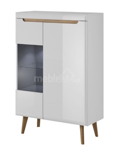 Nordi NWT90 display cabinet – glossy white