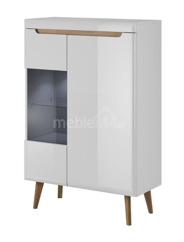 Nordi NWT90 display cabinet – glossy white