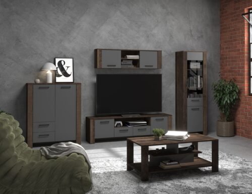 SLIDE furniture #2 shelf TV cabinet shelf coffee table Grange graphite oak