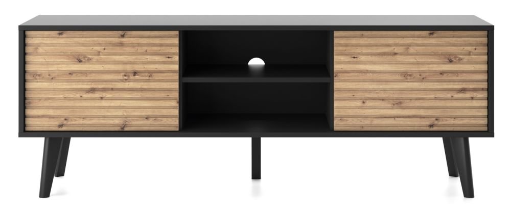 TV cabinet with grooved fronts Willow RTV154 - Image 2