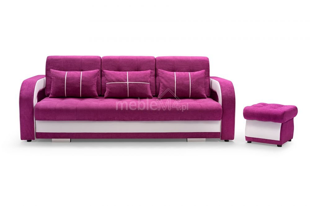 Nina sofa bed with cushions and pouf - Image 2
