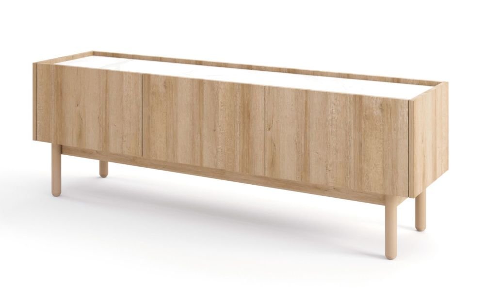 TV cabinet Boho RTV144 chest of drawers, Riviera oak