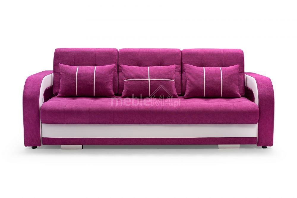 Nina sofa bed with cushions and pouf - Image 3