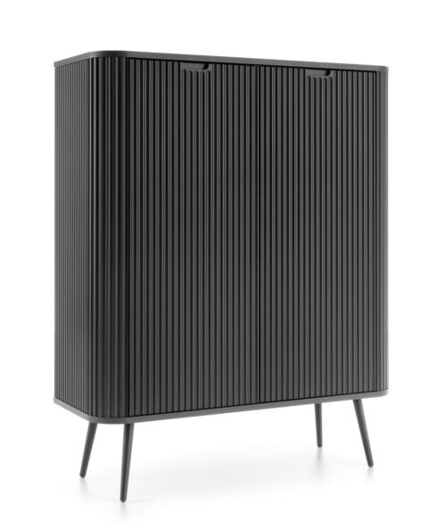 Zova K-103 milled chest of drawers, black