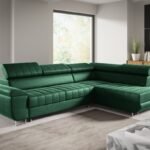 Horizonte Gr1 fold-out corner sofa with headrests