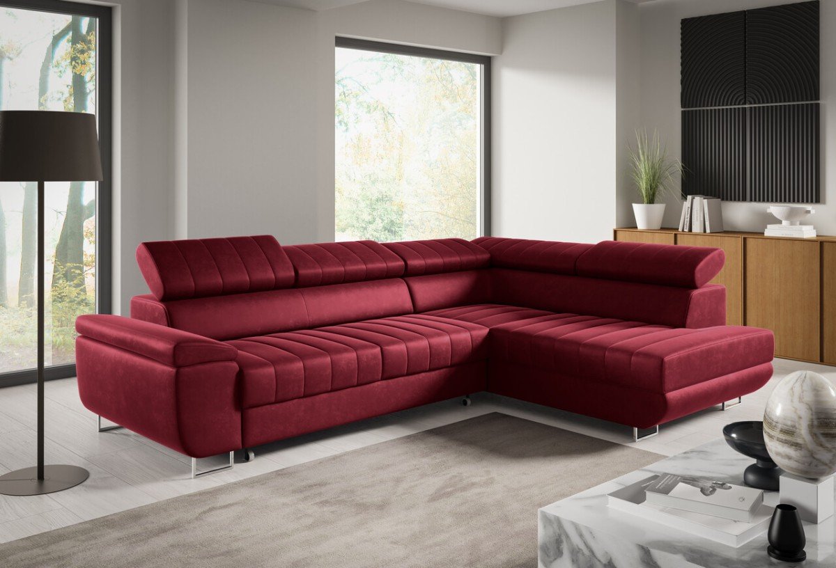 Horizont fold-out corner sofa with headrests - Image 6