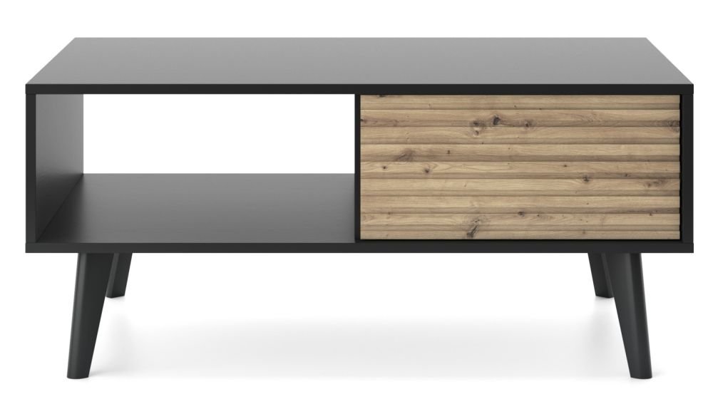 Loft coffee table with grooved fronts Willow L104 - Image 2