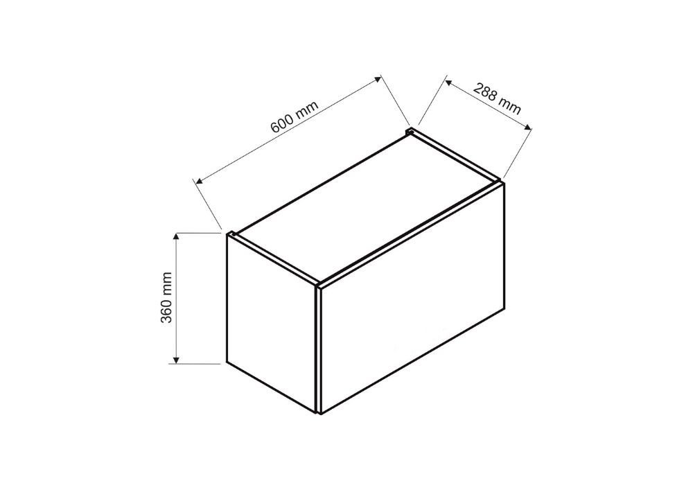 Wall cabinet 60 cm for Isabel W60 OKGR hood - Image 3