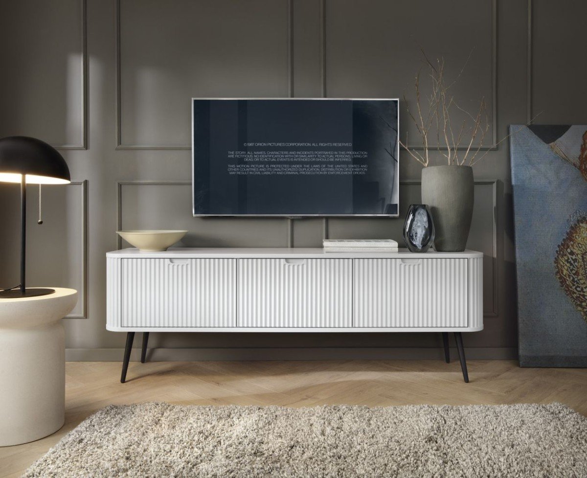 Zova T-103 white milled console dressing table with drawers - Image 7