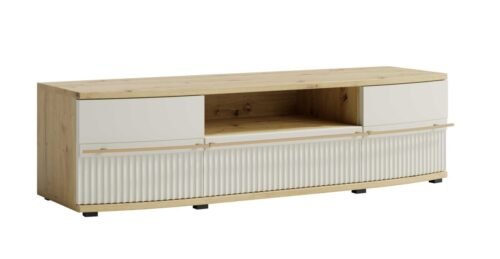 TV stand with grooves on the facade Candy C4