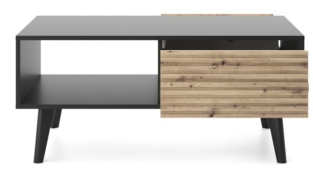 Loft coffee table with grooved fronts Willow L104 - Image 3