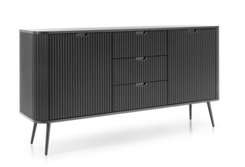 Zova KSZ-168 black milled chest of drawers