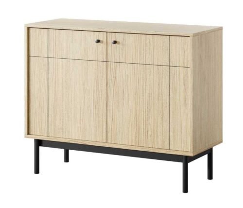 Chest of drawers with shelves JAPANDI K104 oak linear