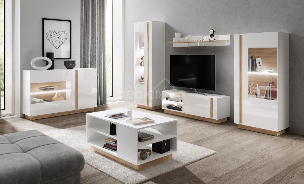 TV stand 187 Arco - white glossy - Image 3