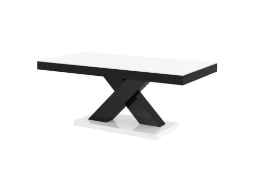 XENON MINI 120×60 coffee table, glossy white/glossy black