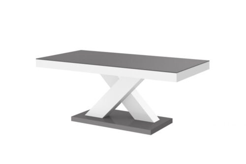 XENON MINI 120×60 coffee table, glossy gray/glossy white