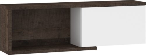 HYBRID 24 furniture shelf hanging cabinet for living room, grange oak, white glossyHYBRID