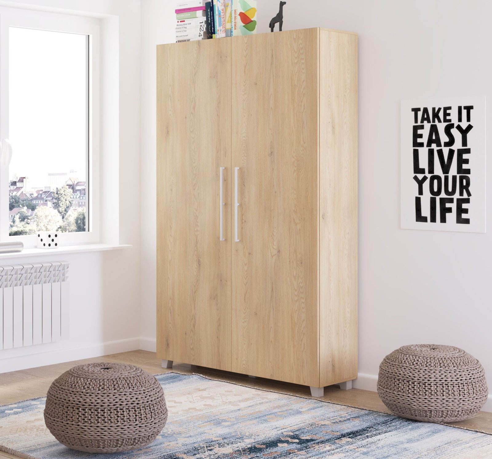Vertical wall bed TEDDY 120 cremona oak color - Image 2