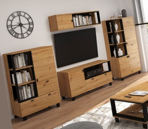 VEGAS #1 living room furniture wall cabinet bookshelf TV cabinet hanging shelf craftsman