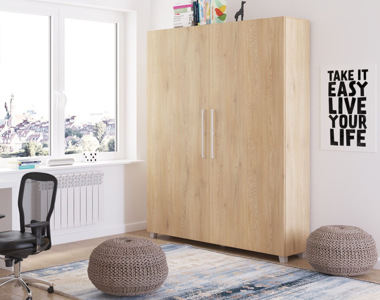 Vertical wall bed TEDDY 160 cremona oak color - Image 2