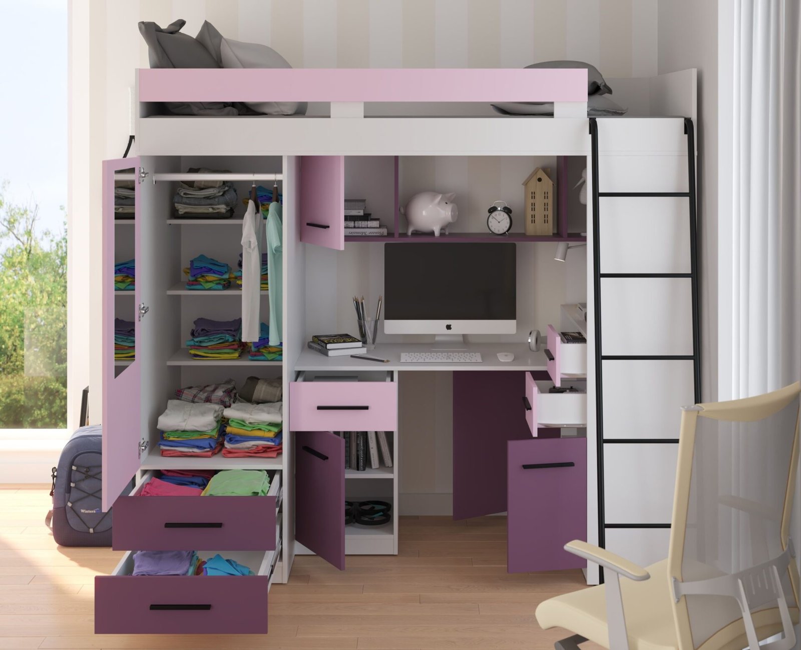 SMYK P mezzanine without matt white / lavender - Image 5