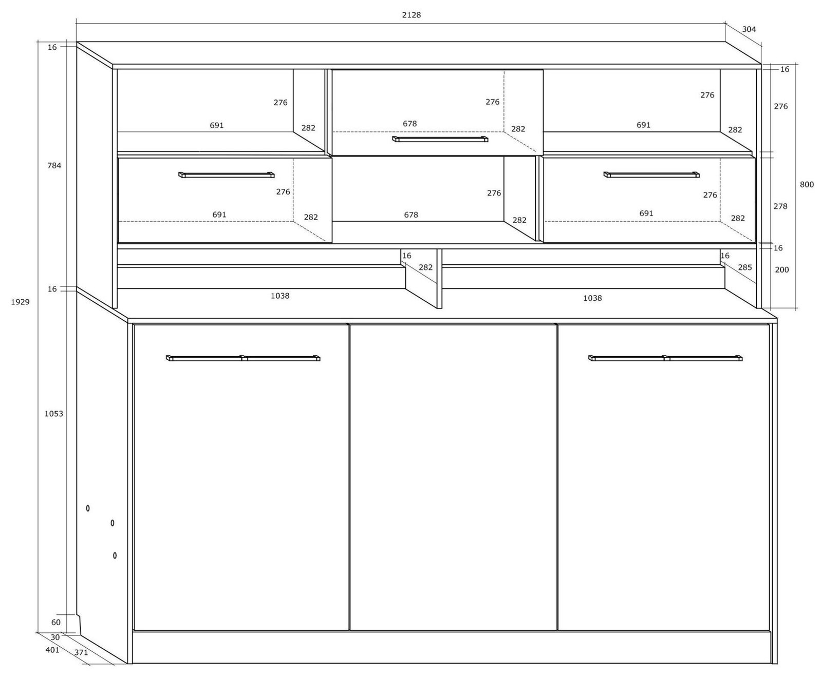 Folding wall bed 90x200 ROGER + base "craft" gold color dark white - Image 3
