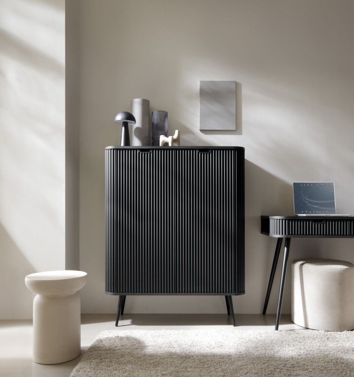 Zova KSZ-168 black milled chest of drawers - Image 7
