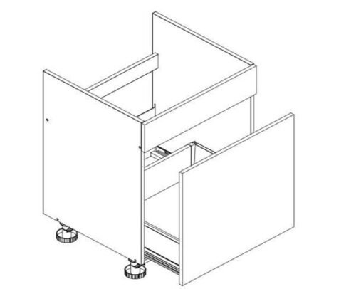 Base cabinet under the sink 80 cm, drawer D80ZL S/1, LID Adele