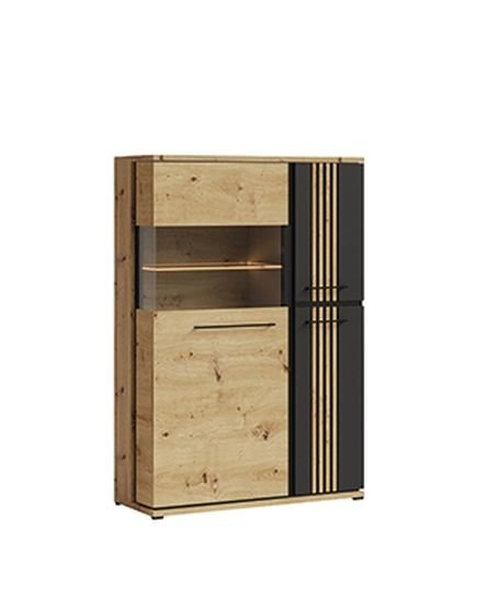 Low loft display cabinet Molto black ML2a