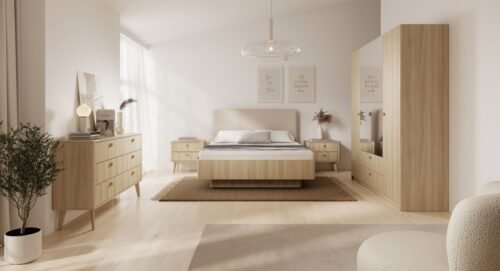 Viki’s Scandinavian bedroom