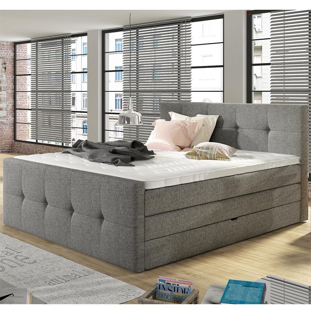 Wooden continental bed 140x200 Gr1 - Image 2