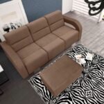 Aliss three-seater sofa bed with pouf