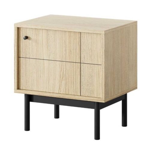 S54 Japandi bedside table, oak linea