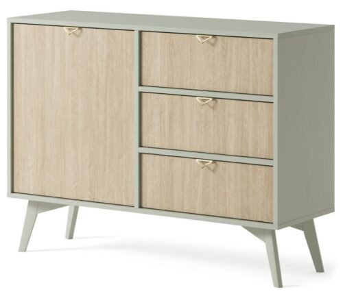 Chest of drawers and cabinet with herringbone pattern facades Forest KSZD106