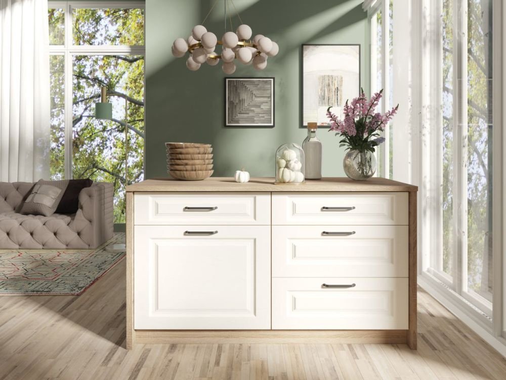 Straight kitchen island without cabinets KW 100 -120 -160 cm Fadome - Image 3