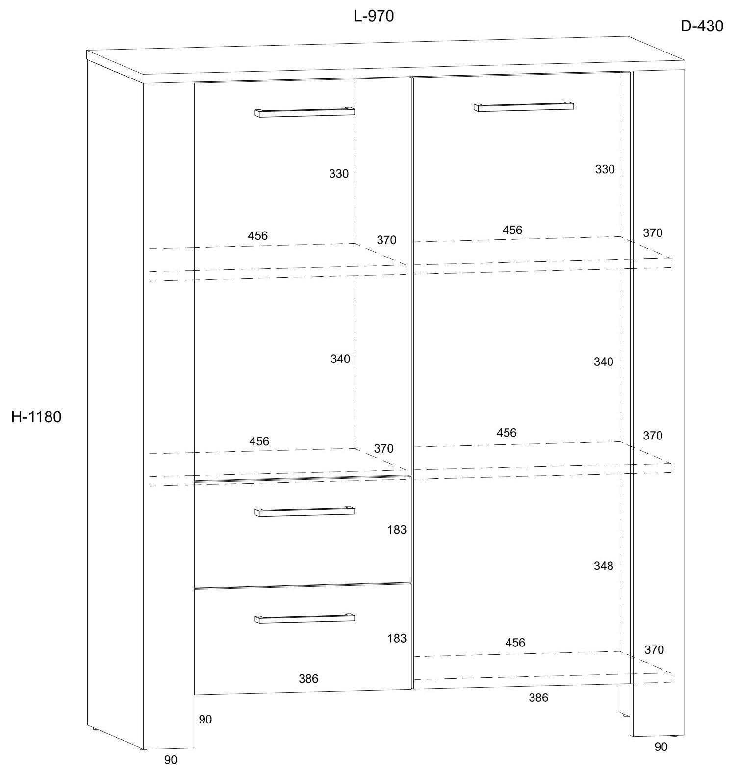 SLIDE furniture #2 shelf, TV table, shelf, coffee table, oak "Cremona" - Image 3