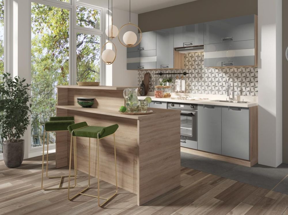 Straight kitchen island without cabinets KW 100 -120 -160 cm Fadome - Image 5