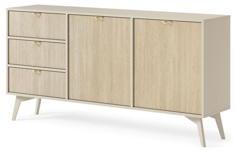 Chest of drawers and cabinet with herringbone pattern facades Forest KSZ158 - Image 4